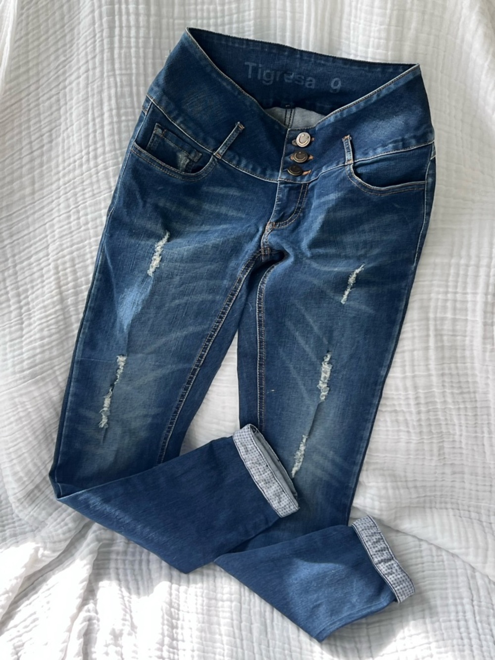 Ay Guey ! Tigresa Skinny Jeans in Indigo Blue Made In Mexico